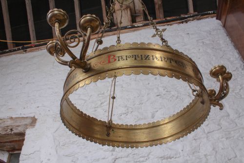 AESTHETIC PERIOD ECCLESIASTICAL BRASS CHANDELIER - ADDITIONAL PHOTO 5