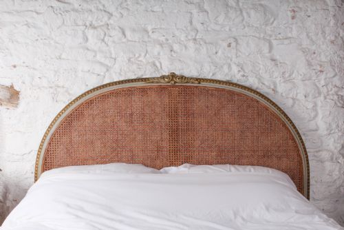 fig 1. Carved Gilded caned French king size bed (possible European king size)