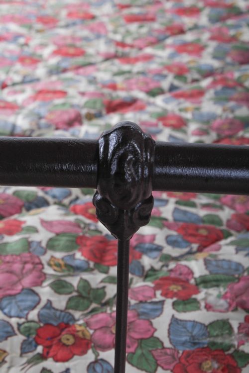 fig 2. Attractive all iron Irish double bed