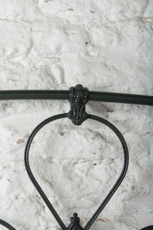 fig 3. Pleasingly simple Irish all iron no end double bed