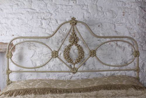fig 1. Fabulous super king size all iron Victorian no end bed