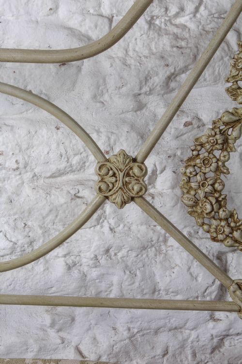 fig 3. Fabulous super king size all iron Victorian no end bed