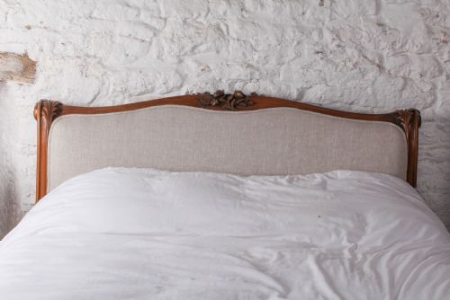 fig 1. Handsome early upholstered Louis XV style king size bed