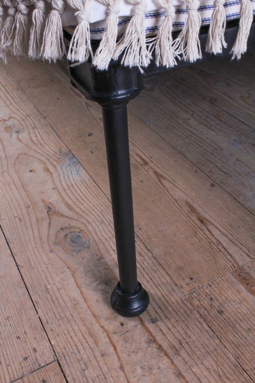 fig 2. Black and aged brass Victorian no end king size bed