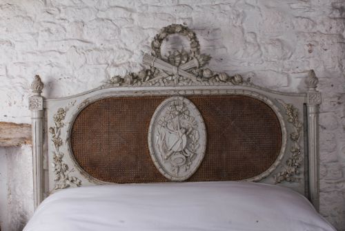fig 2. Spectacular French carved and caned European king size bed