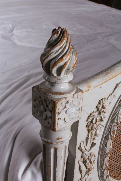 fig 3. Spectacular French carved and caned European king size bed