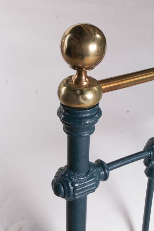 fig 1. Distinguished classic Victorian king size brass and iron bed
