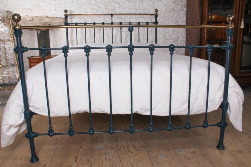 fig 2. Distinguished classic Victorian king size brass and iron bed