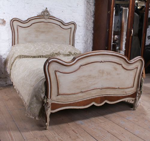 Pretty Individually Painted French Louis Xv Style Double Bed