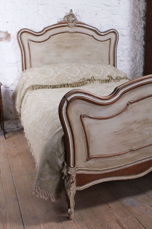 fig 3. Pretty individually painted French Louis XV style double bed