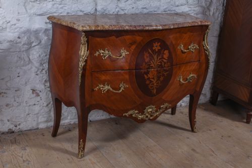 Lovely French Bombe Front Commode Chest of Drawers