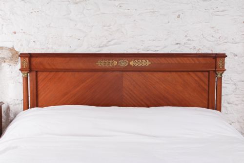 fig 2. Lovely French walnut quarter veneer king size bed