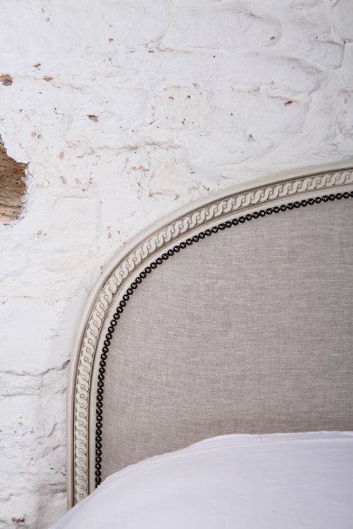 fig 2. French newly upholstered low foot end king size bed 