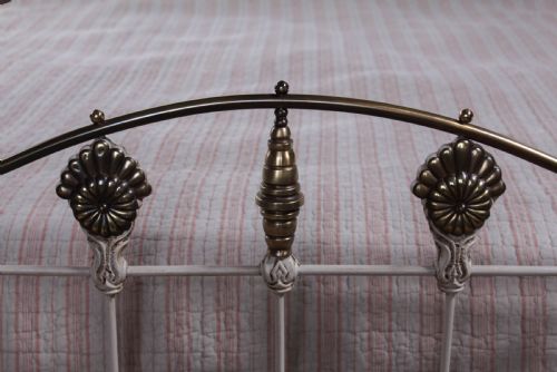 fig 2. Pretty king size French iron and brass bed