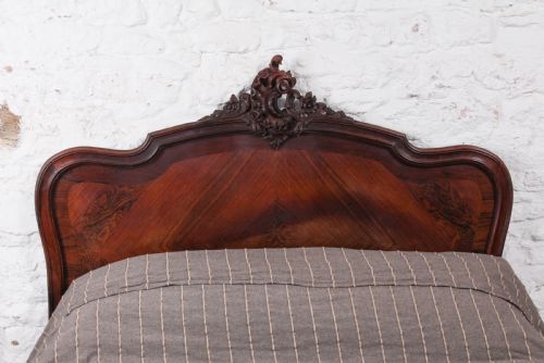 fig 1. Lovely quality rosewood Louis XV style double bed