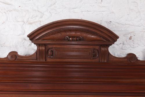 fig 3. Very handsome French solid walnut king size bed