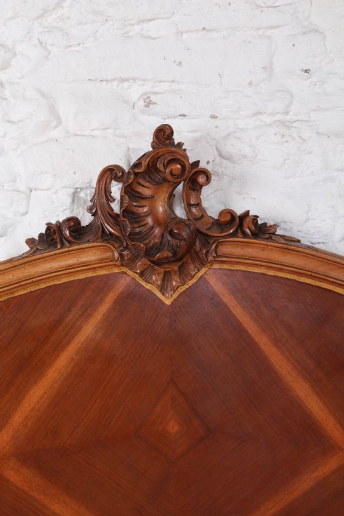 fig 1. Louis XV Style Double Bed with Gilded Edge Detail.