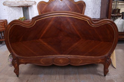 fig 4. Louis XV Style Double Bed with Gilded Edge Detail.