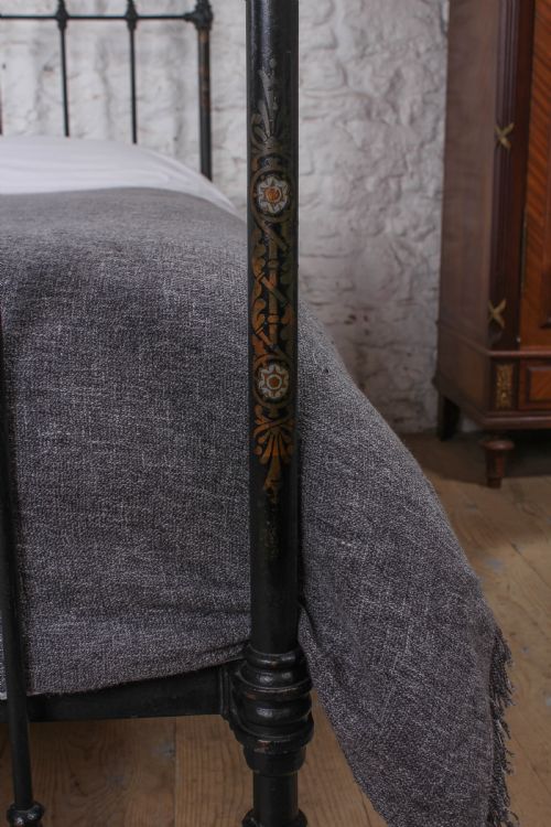 fig 3. All original classic Victorian double bed with transfers