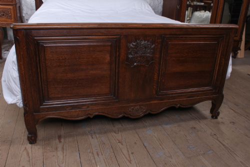 fig 1. Handsome Louis XVI stiyle oak king size bed