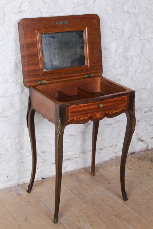 SWEETEST FRENCH WALNUT VENEERED MARQUETRY DRESSING ABLE - ADDITIONAL PHOTO 6
