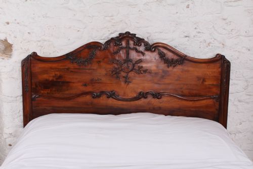 fig 2. Early French Provencal mahogany double bed 