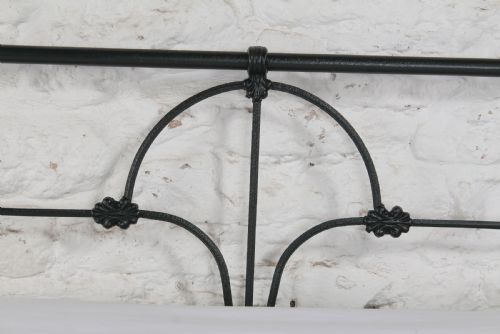 fig 3. Irish all iron Obsidian green king size no end bed
