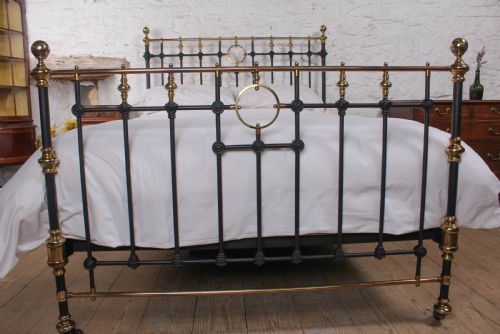 fig 2. Fabulous classic Victorian black and brass king size bed
