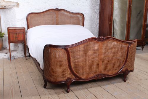 Very Nice French Caned European Double Bed