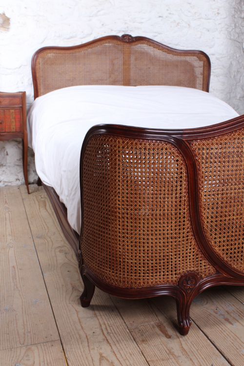 fig 2. Very nice French caned European double bed