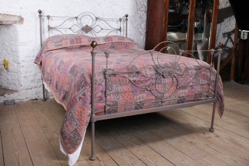 Pretty Early Victorian Iron King Size Bed