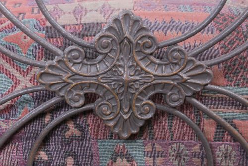 fig 2. Pretty early Victorian iron king size bed