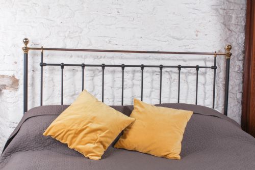 fig 3. Elegant Winfield super king size brass and iron bed