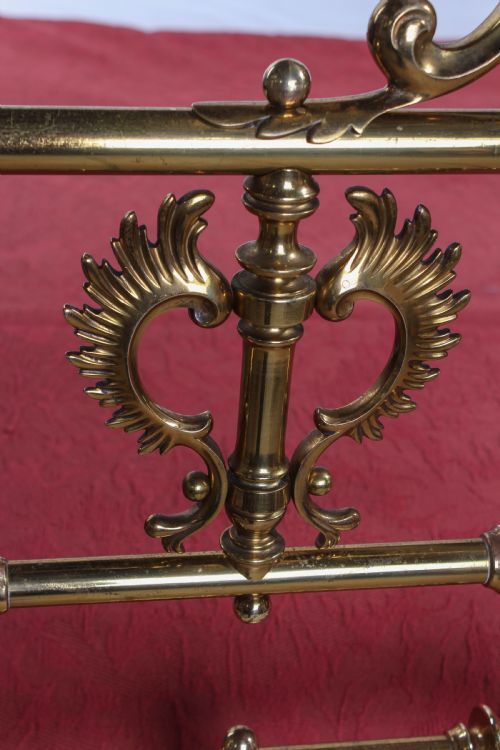 fig 2. Spectacular Victorian original king size all brass half tester bed