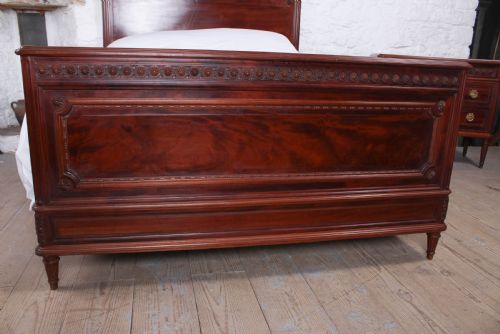 fig 1. Empire style Mahogany king size bed, bedside and chest