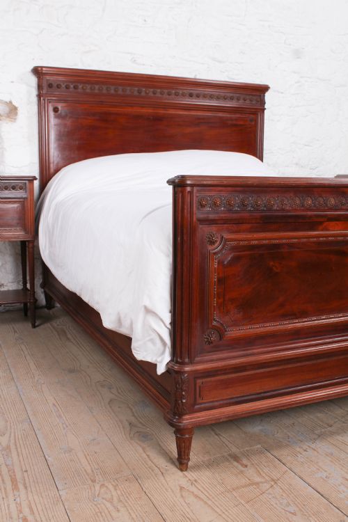 fig 4. Empire style Mahogany king size bed, bedside and chest