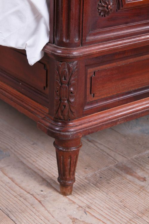 fig 5. Empire style Mahogany king size bed, bedside and chest