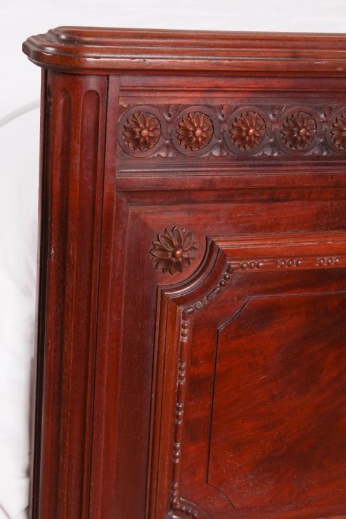 fig 6. Empire style Mahogany king size bed, bedside and chest