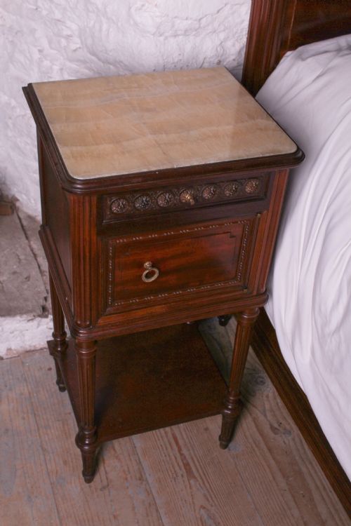 fig 7. Empire style Mahogany king size bed, bedside and chest