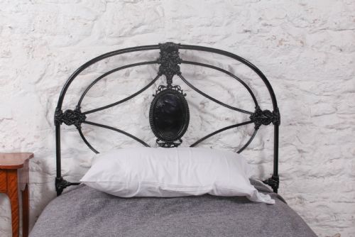 fig 1. Handsome early Victorian black large single bed