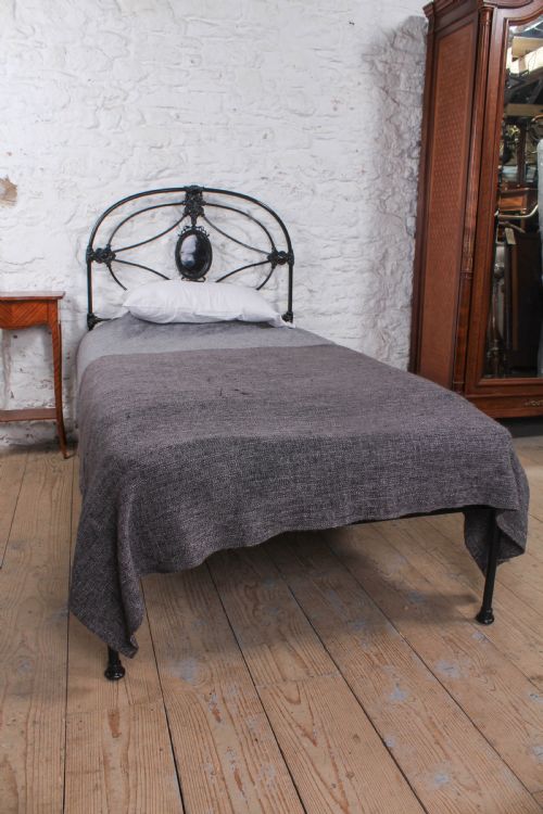 fig 2. Handsome early Victorian black large single bed