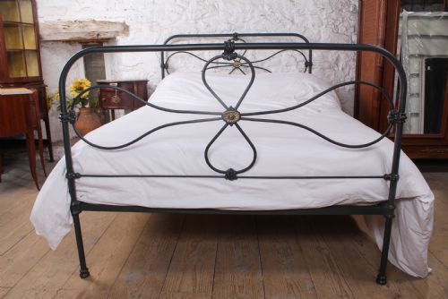 fig 1. Charming iron cottage style double bed