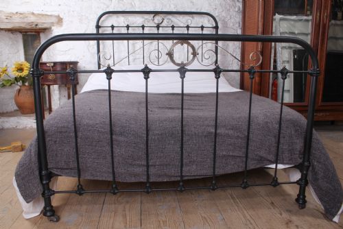 fig 1. Alluring French black and brass double bed