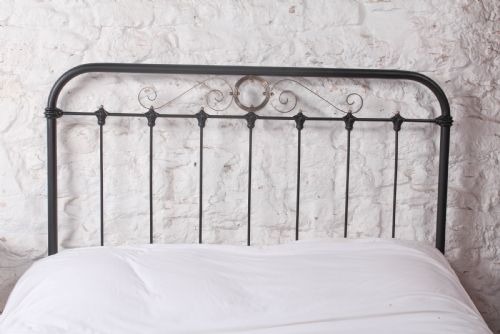 fig 2. Alluring French black and brass double bed