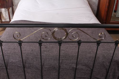 fig 3. Alluring French black and brass double bed
