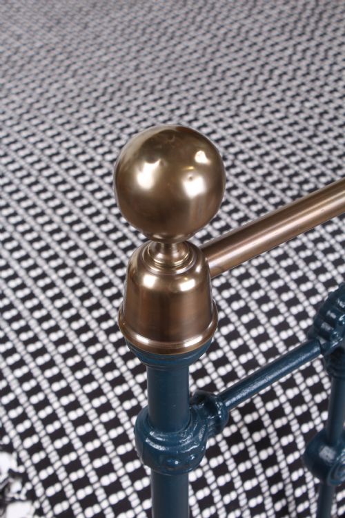fig 2. Truly one of a kind blue and brass Victorian king size bed