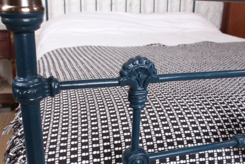 fig 3. Truly one of a kind blue and brass Victorian king size bed
