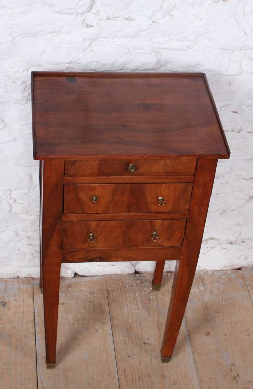 fig 1. Stylishly Simple Dark Cherry Wood Bedside