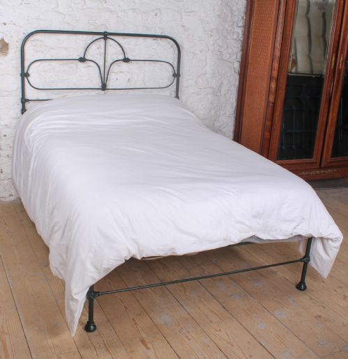 Pleasingly Shaped All Iron Irish No End Double Bed
