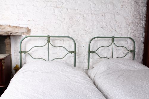 fig 3. Captivating pair of Irish Victorian all iron beds (can be joined)